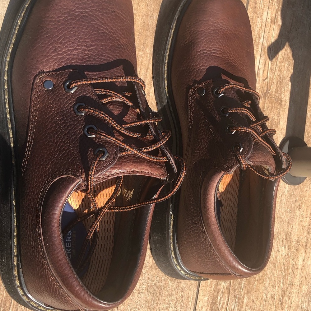 Men’s Brown Leather Work Shoes 10 M